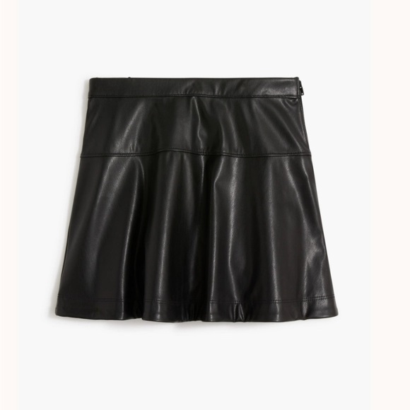 J. crew Girls Black Faux Leather Skirt - Picture 5 of 5
